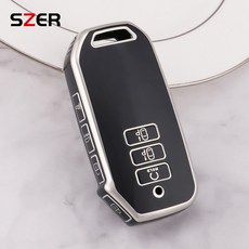 TPU 자동차 키 쉘 포브 기아 셀토스 스포티지 NQ5 쏘렌토 Mq4 GT 라인 K5 DL3 카니발 Ev6 7 단추, Black 1, 1개