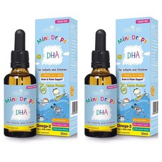 Natures Aid 네이처스에이드 어린이 DHA 오메가3 미니 드롭스 50ml x 2병, 2개