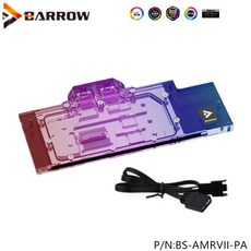 Barrow BS-AMRVII-PA LRC 2.0 풀 커버 그래픽 카드 워터 쿨링 블록 AMD Founder Edition Radeon VII, 02 Sync Motherboard