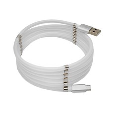 Snake Cable 스네이크 케이블 줄꼬임방지 자석 마그네틱 고속 충전, 100cm (1M), C타입