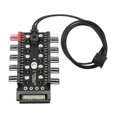 PC 1 ~ 10 4Pin 냉각 팬 허브 분배기 케이블 12V PWM LED Sata 전원 공급 장치 어댑터 컴퓨터 광업을위한 속도 컨트롤러|팬 & 쿨링|, 1개, SATA Power, 단일