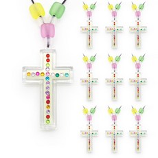 야광십자가목걸이만들기x10개 DIY모아 성경학교 교회