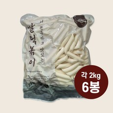 쌀떡 떡볶이 분식 라볶이 쫄볶이 [2kg ] 토담 업소용 대용량 분식, 6개, 2kg