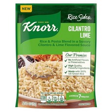 Knorr 쌀 사이드 실란트로 라임 라이스 맛있고 빠른 반찬 100% 미국산 + 인공 향료나 방부제 없음 156.9g(5.5온스), 1개