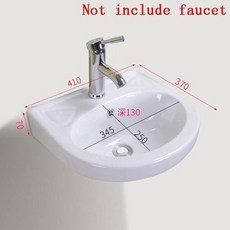 카운터세면대 언더 손세정대 코너 수입 작은 미니 분지 욕실 싱크, 모델 F