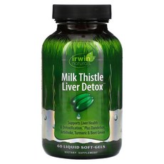 Irwin Naturals 밀크 시슬 간 해독 60 액체 소프트 겔 버기컴퍼니, 1PACKAGE, 상세참조, 1개