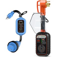 서지 프로텍터가 있는 EyGde 30Am 15Am 110V RV 어댑터 5000줄 프로텍터 50Am 업그레이드된 회로 분석기, 1개