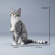 고양이 모형 큐티 크리에이티브 펫 고양이 동물 패션 소품 핸드메이드 촬영 소품, 01. JXK112A, 1개