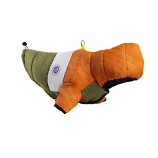 강아지 패딩 애견 방한복 겨울 산책 옷 따뜻한 재킷 복장 애완 동물 코트 소형 중형견 고양이 프렌치 불독 치와와 푸들, Orange, 1개