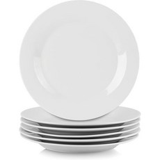 10 딸기 스트리트 심플리 화이트 7.5인치 원형 샐러드 접시 6개 세트, Round, Salad Plate
