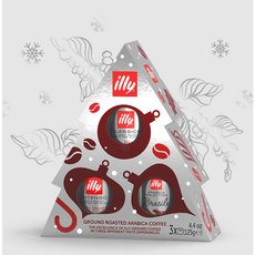 일리 illy 그라운드 분쇄 커피 크리스마스 3종 선물박스, 125g