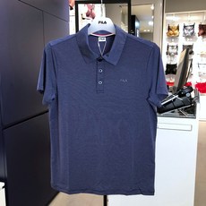 [휠라언더웨어] FILA N/P 인팅JQ 원마일 남성 반팔 카라티 (NAY) 얇고 찰랑거리는 N/P인팅 소재 스트라이프 무늬 남자 여름 반팔 카라 티셔츠 #시원해요