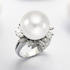 남양진주반지15mm다이아세팅18k