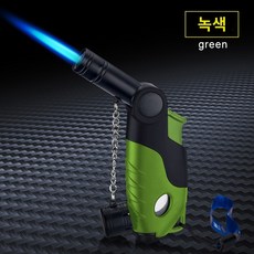에드학 FZ61 미니 토치 캠핑 2종 검정 차콜 방풍 용접 화염 총 소형 용접 총 금속 휴대용 라이터 조명 담배 향 시가 뜸 점화기 스프레이 건, C.256 신형 녹색 소형 용접총, 1개