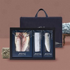 [자연맛남] 특선 5호 옥돔/갈치 선물세트(옥돔3미/갈치2미/고등어3미/인케이스/부직포가방), 1개