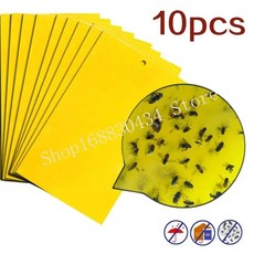 양면 끈끈한 곤충 보드 트랩 노란색 파란색 원예 퇴치 플레이트, 20PCS, 20개
