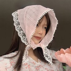 레이스 머리 두건 스카프