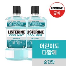 리스테린 쿨민트 마일드 구강청결제, 750ml, 2개