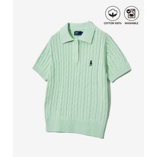 YALE WOMENS HERITAGE DAN CABLE SHORT-SLEEVE POLO KNIT LIGHT