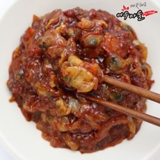 (국내제조 수제반찬)여우마을 촌스러운 양념조개젓갈 바지락조개젓, 1개, 500g