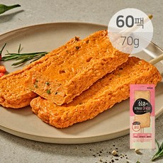 [꼬꼬빌] 심쿵 어묵바 매콤한맛 70g 60팩, 심쿵어묵바 매콤한맛 70g 60팩