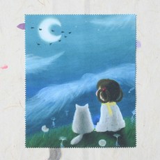 [대양] 귀여운 캐릭터 안경닦이_초승달 S(15x18cm)-15장