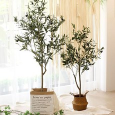 위드멜로우 올리브 나무 조화 화분 2size, M - 130CM