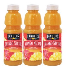 [천삼백케이] [메가커피] 랭거스 망고 쥬스 449ml 3개세트, 단품