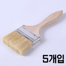 팡스몰 3인치 페인팅붓 페인팅브러쉬 빽붓 평붓 막붓 스텐실 청소 붓, 5개입, 5개 - 붓페인트