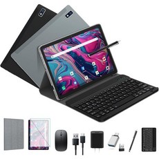 태블릿 10인치 2024 최신 Android13 2 in 1Tablet 키보드 OctaCore 프로세서 와이파이 64GBROM 1TB 확장 4G 셀룰러 1080P 13MPC 카 - mpc1080p