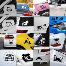 아기방꾸미기 귀여운 동물 자동차 스티커 차량용 유리 시트지 벽지, 블랙, 007
