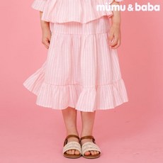 MUMUBABA[뮤뮤앤바바] 봉쥬르 캉캉 프릴 스커트 핑크