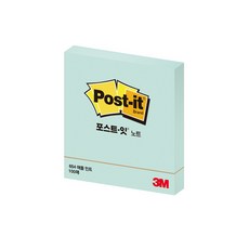 3M 포스트잇 정사각 중간형 654, 애플민트, 100매, 5개