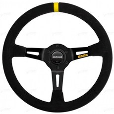 Momo R1908 / 35S 스티어링 휠 (MOD 08 Black Suede) 1 팩, 단일옵션