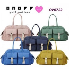 온오프 여성 보스턴백 골프 ONOFF OV0722, 겨자