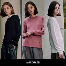 [런칭가 149000원] 마틴발 MARTYNBAL 여성 메리노울블렌디드라운드니트 3종