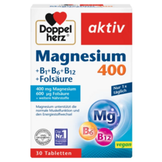 도펠헤르츠 마그네슘 400 B1+B6+B12+엽산 30정 6박스, 6개