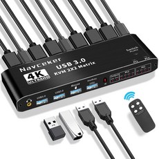 Navceker 4K 60Hz 2x2 2:2 HDMI USB 3.0 KVM 매트릭스 스위치, ZY-AK3-1 - 인텔코어i5-12세대12400f