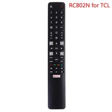 TCL 스마트 TV 용 오리지널 리모컨 RC802N YUI1 U43P6046 U49P6046 U55P6046 U65P6046, 한개옵션0