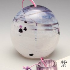 일본 유리 풍경소리 야외 인테리어 2, 보라색