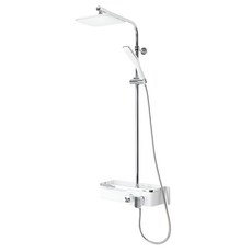 DOOJIN Zest免打孔置物架型向日葵蓮蓬頭 DB5200, 白色, 1個