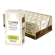 상하목장 멸균우유 200ml*24팩/유기농/멸균우유, 24팩, 200ml