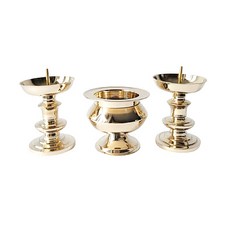 방자 일봉 촛대 향로 셋트 - 12cm