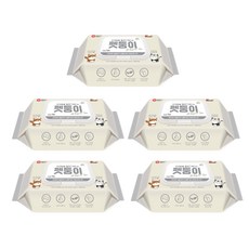 펫모닝 올비다 펫티슈 반려동물 물티슈, 팻둥이 캡형 70매 x 5개