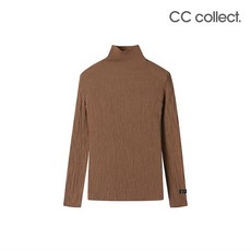 [CC콜렉트] 링클 하이넥 니트탑 E204KSK133_BR