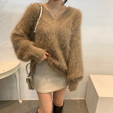 베이시코 / 여리앙고라 퍼 루즈핏 니트
