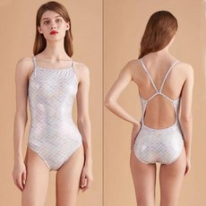 여자 졸린 수영복 실내 수영장 비치 V백 레저 탄탄이, 2XL, 머메이드V백