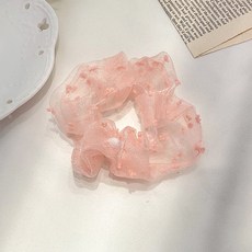 폰영 핑크 소녀마음 헤어끈 머리끈 큐트 스위트 인싸템 심플 고무줄 묶음머리