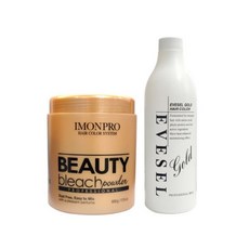 아름다운 아이몬 탈색약 500g + 이브셀 6 산화제 800 아이몬프로페셔널, 1개