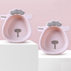 [해외 직송]뉴타임즈7 유아세면대 유아목욕 욕실용품 세면대 신생 아동용품 엉덩이세척 카드 범용 아기 플라스틱 작은 대야 XZ36 A21, 1조, 04 XY 핑크 투피스